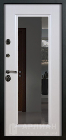 Фото №2 «Элитная дверь белая с зеркалом №12»