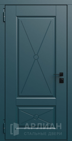 Фото №2 «Серая стальная дверь с панелями МДФ №798»