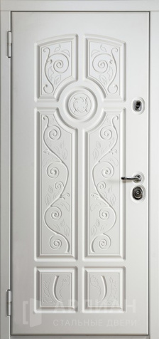 Фото №2 «Белая дверь входная матовая с шумоизоляцией №34»